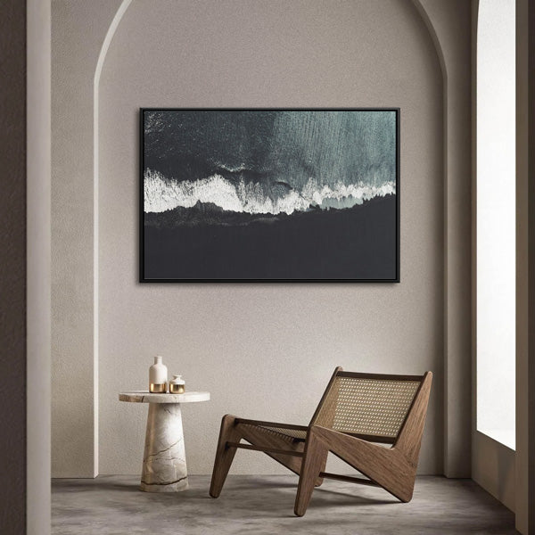 Black Beach - Canvas schilderij- plexiglas schilderij - kunst