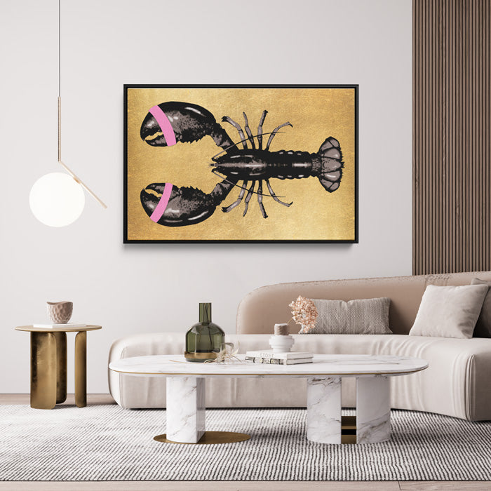 Lobster Royal Pink - akoestische schilderijen- plexiglas schilderij - kunst