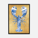 Lobster Royal Blue- plexiglas schilderij - kunst