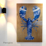 Lobster Royal Blue- plexiglas schilderij - kunst