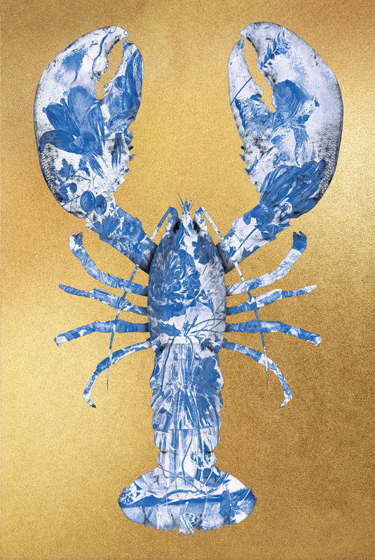 Lobster Royal Blue zonder bandjes- plexiglas schilderij - kunst