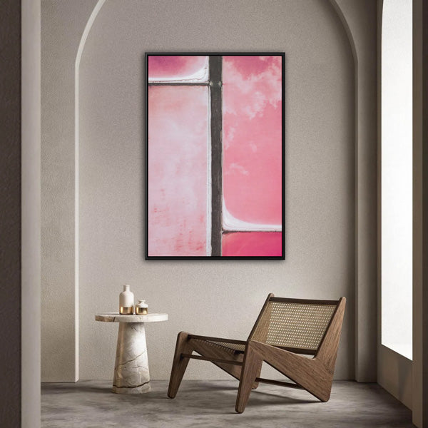 Pink Lands - Canvas schilderij- plexiglas schilderij - kunst