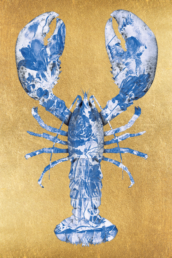 Lobster Royal Blue- plexiglas schilderij - kunst