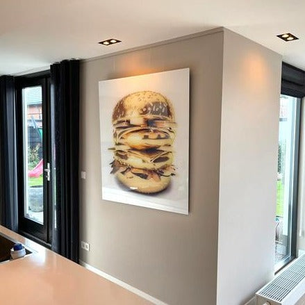 Burger Cheesy- plexiglas schilderij - kunst