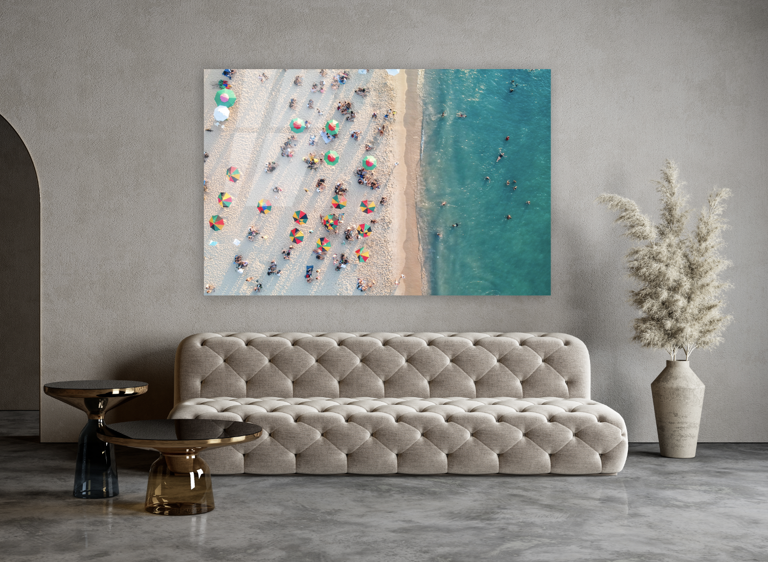 Happy Beach- plexiglas schilderij - kunst