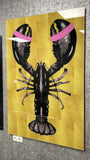 Lobster Pink Bands Verticaal- plexiglas schilderij - kunst